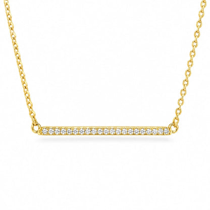 Linea 18K Gold Plated 925 Sterling Silver Cubic Zirconia Necklace