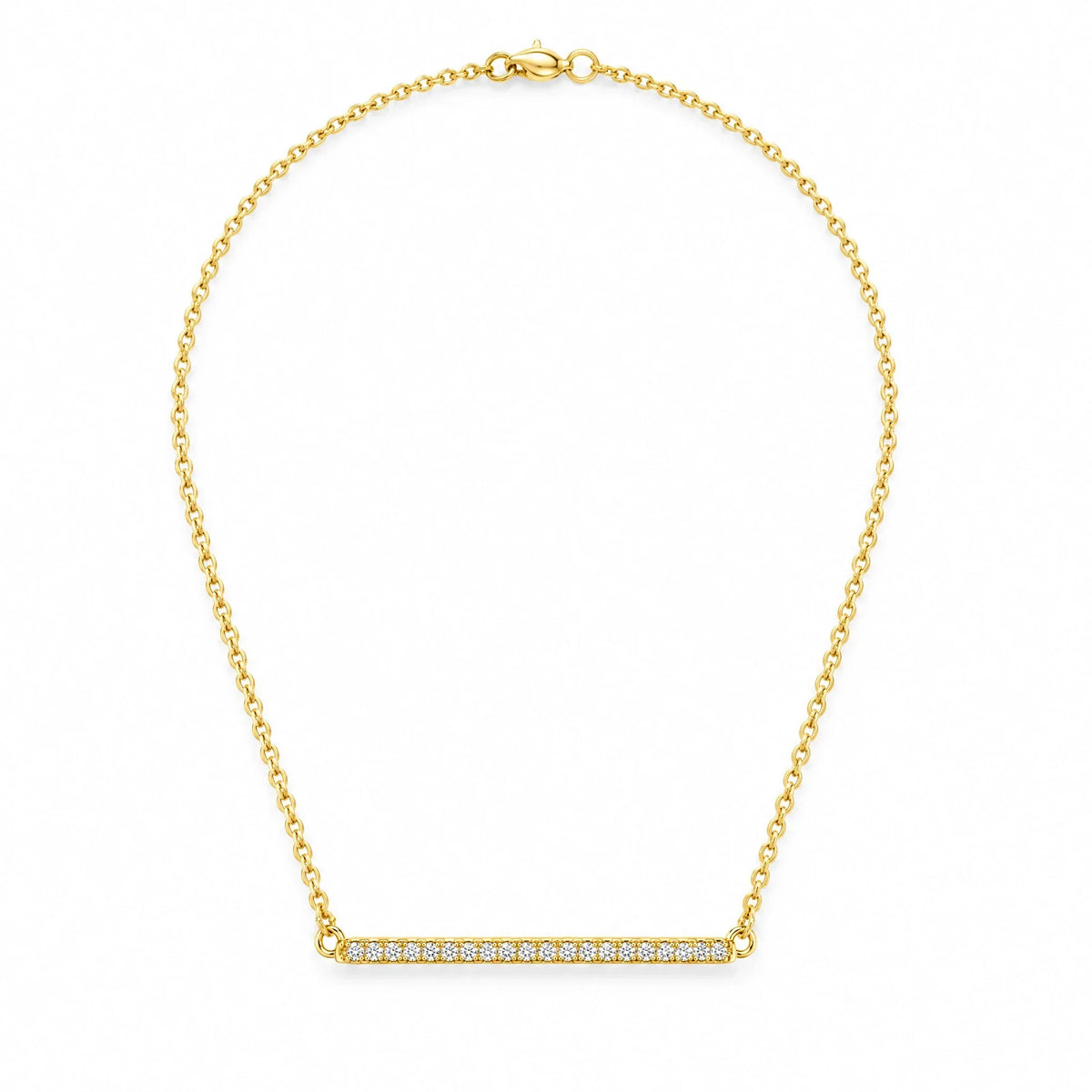 Linea 18K Gold Plated 925 Sterling Silver Cubic Zirconia Necklace