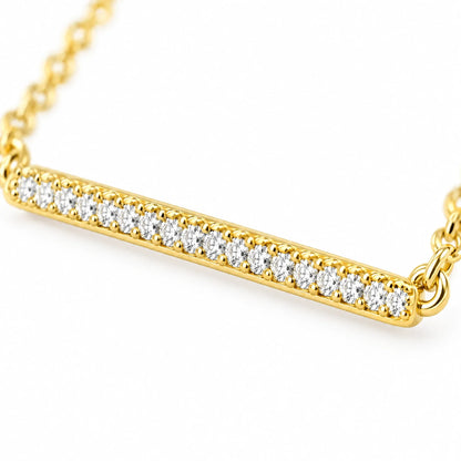 Linea 18K Gold Plated 925 Sterling Silver Cubic Zirconia Necklace