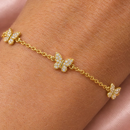 Liora 18K Gold Plated 925 Sterling Silver Cubic Zirconia Bracelet