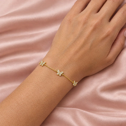 Liora 18K Gold Plated 925 Sterling Silver Cubic Zirconia Bracelet