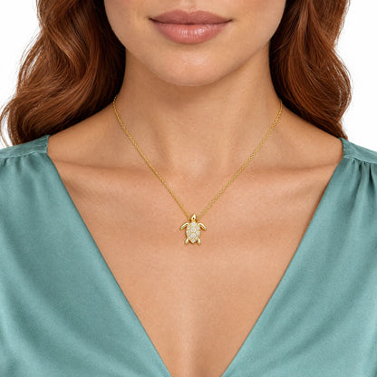 Marea 18K Gold Plated 925 Sterling Silver Cubic Zirconia Necklace