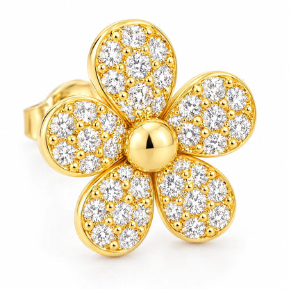 Margot 18K Gold Plated 925 Sterling Silver Cubic Zirconia Daisy Earrings