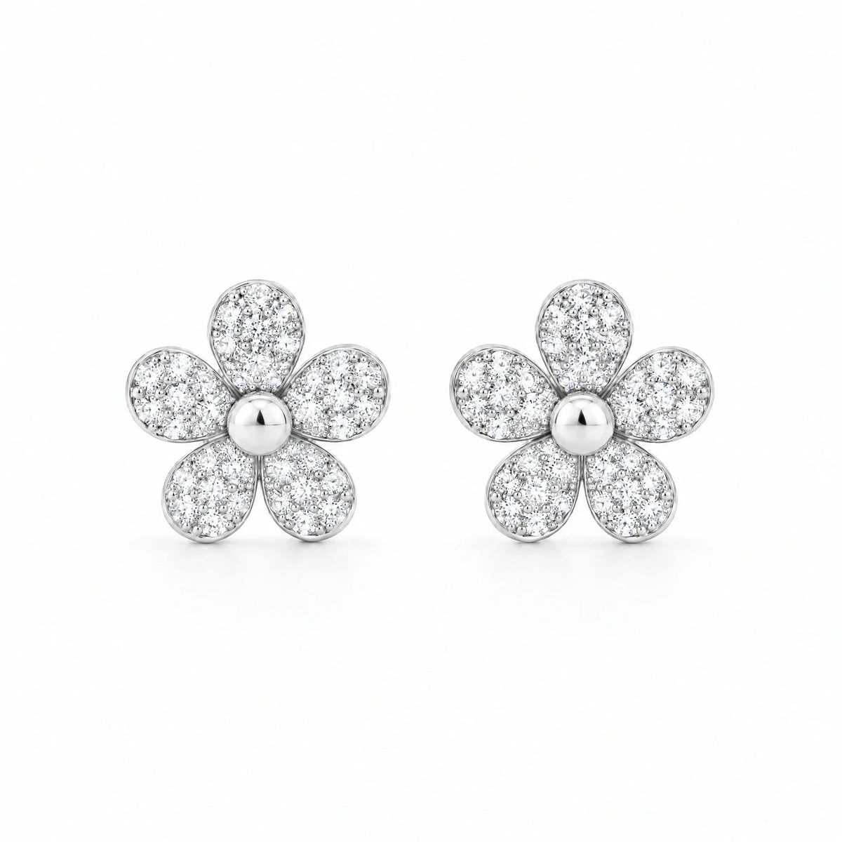Margot 18K Gold Plated 925 Sterling Silver Cubic Zirconia Daisy Earrings