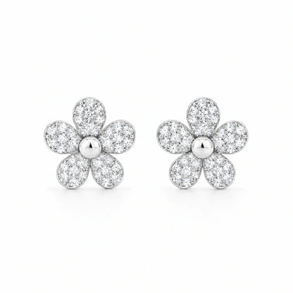 Margot 18K Gold Plated 925 Sterling Silver Cubic Zirconia Daisy Earrings