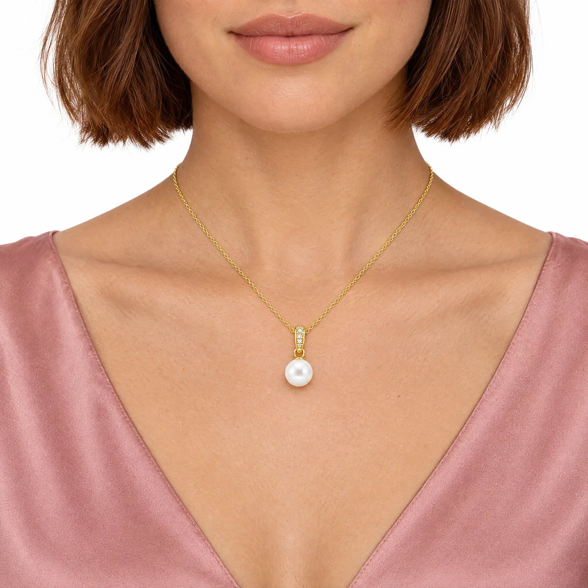 Marisol 18K Gold Plated 925 Sterling Silver Cubic Zirconia Necklace