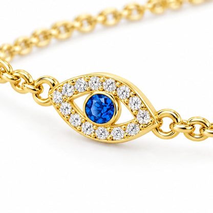 Nazar 18K Gold Plated 925 Sterling Silver Cubic Zirconia Bracelet