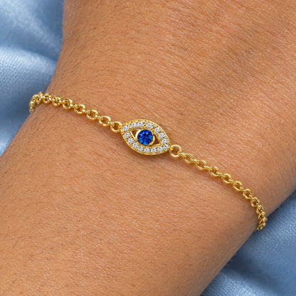 Nazar 18K Gold Plated 925 Sterling Silver Cubic Zirconia Bracelet