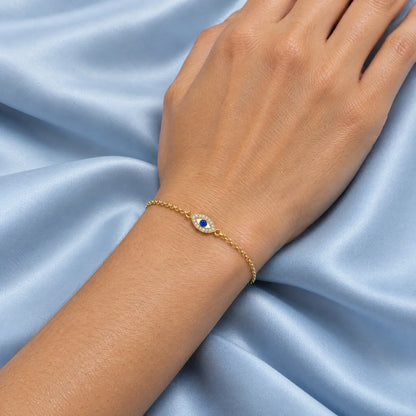 Nazar 18K Gold Plated 925 Sterling Silver Cubic Zirconia Bracelet