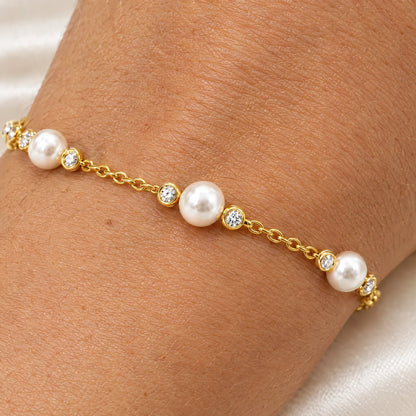 Noemi 18K Gold Plated 925 Sterling Silver Cubic Zirconia Bracelet
