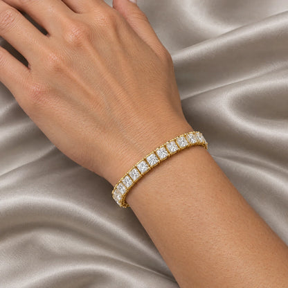 Nova 18K Gold Plated 925 Sterling Silver Cubic Zirconia Tennis Bracelet