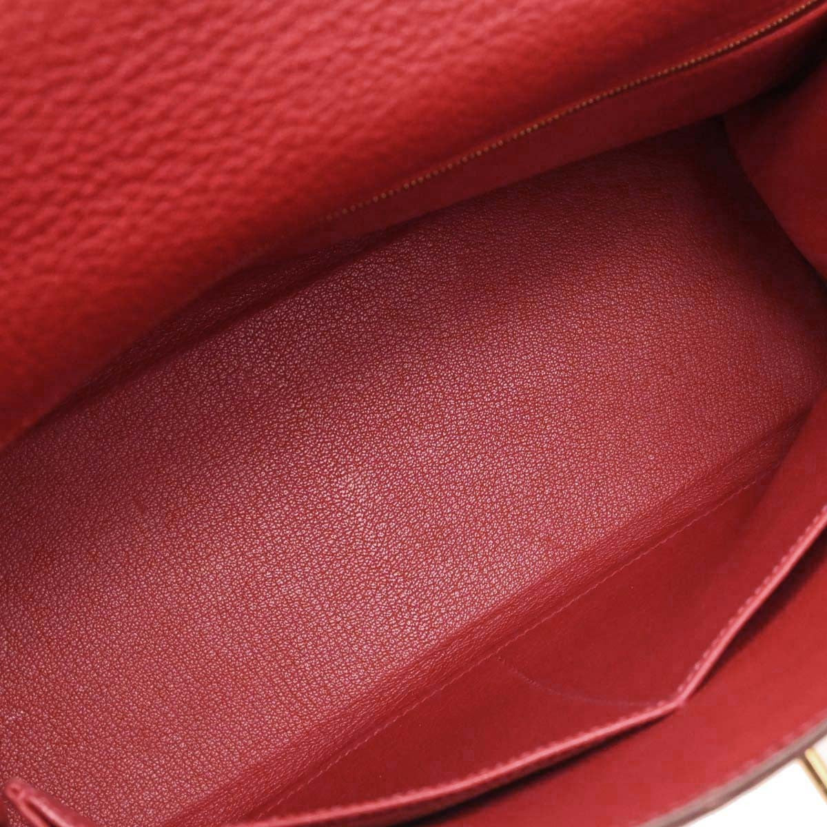 Kelly Handbag Red Togo with Gold Hardware 32