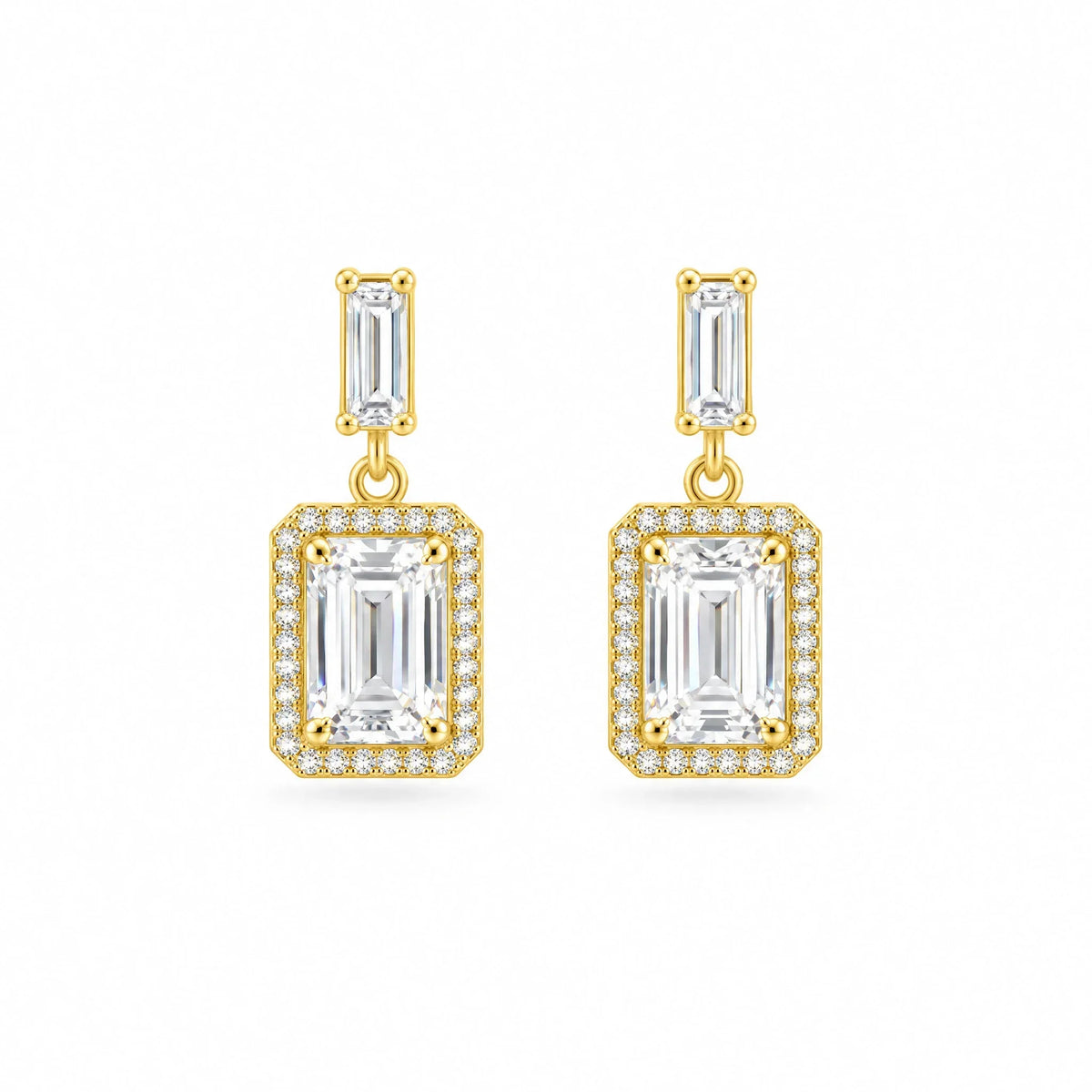 Octavia 18K Gold Plated 925 Sterling Silver Cubic Zirconia Earrings