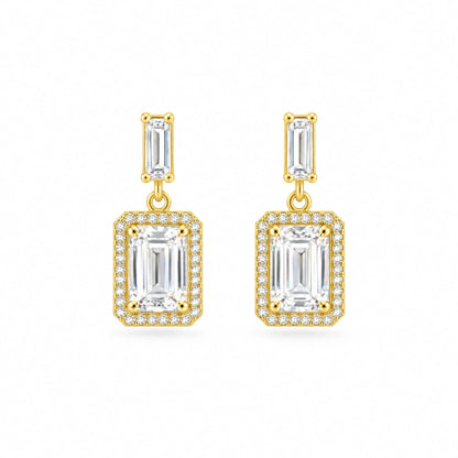 Octavia 18K Gold Plated 925 Sterling Silver Cubic Zirconia Earrings