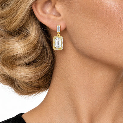 Octavia 18K Gold Plated 925 Sterling Silver Cubic Zirconia Earrings