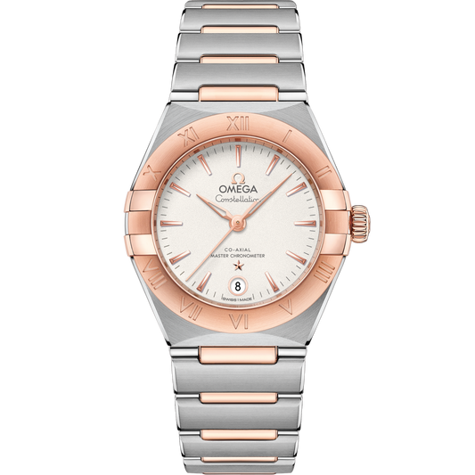 Omega Constellation 29 mm Steel Sedna Gold Silver Dial Bracelet 131.20.29.20.02.001