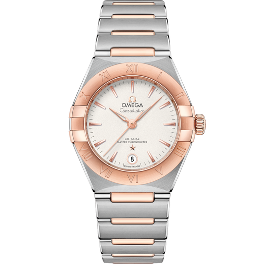 Omega Constellation 29 mm Steel Sedna Gold Silver Dial Bracelet 131.20.29.20.02.001