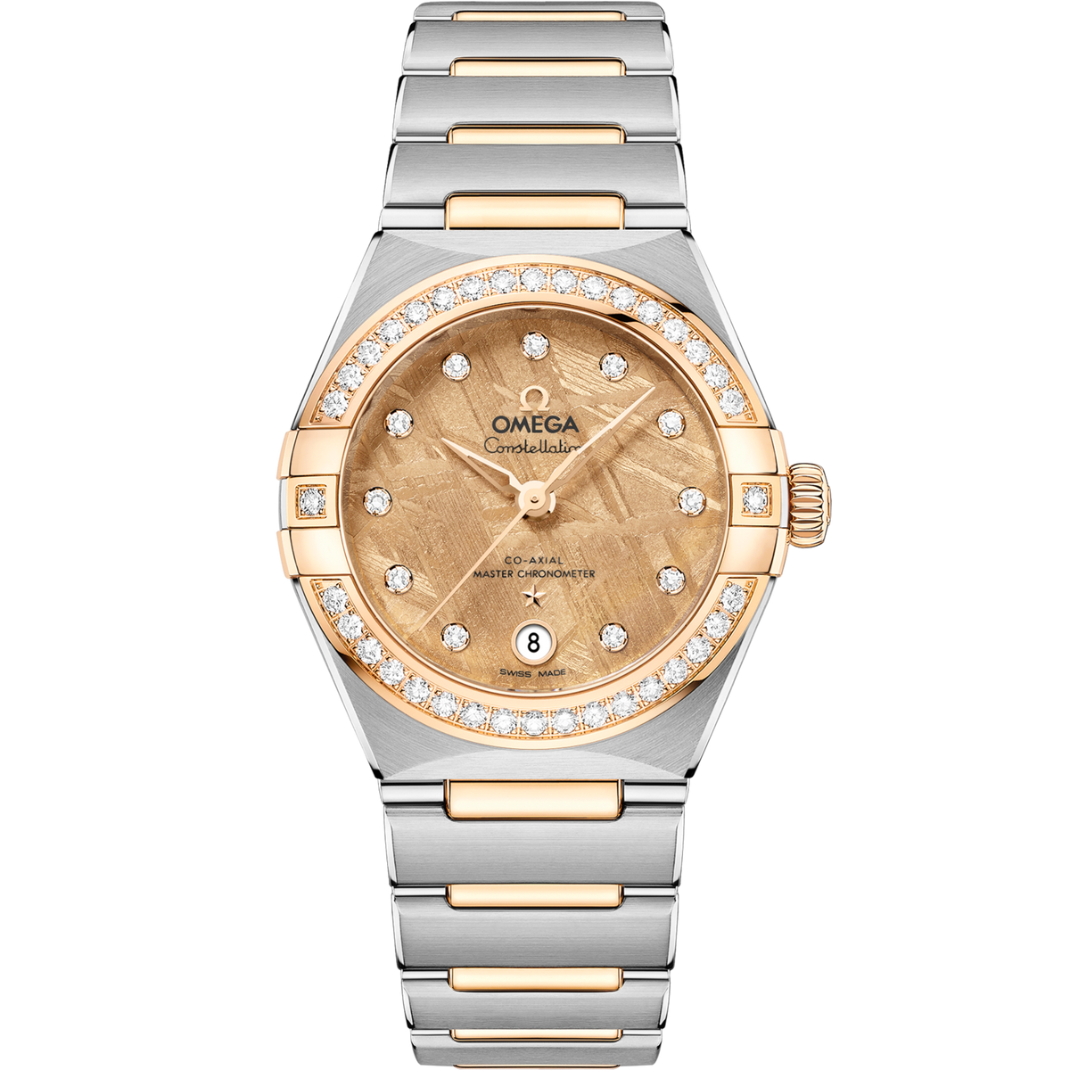 Omega Constellation 29 mm Steel Gold Yellow Dial Bracelet 131.25.29.20.99.002