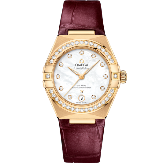 Omega Constellation 29 mm Yellow Gold White Dial Strap 131.58.29.20.55.001