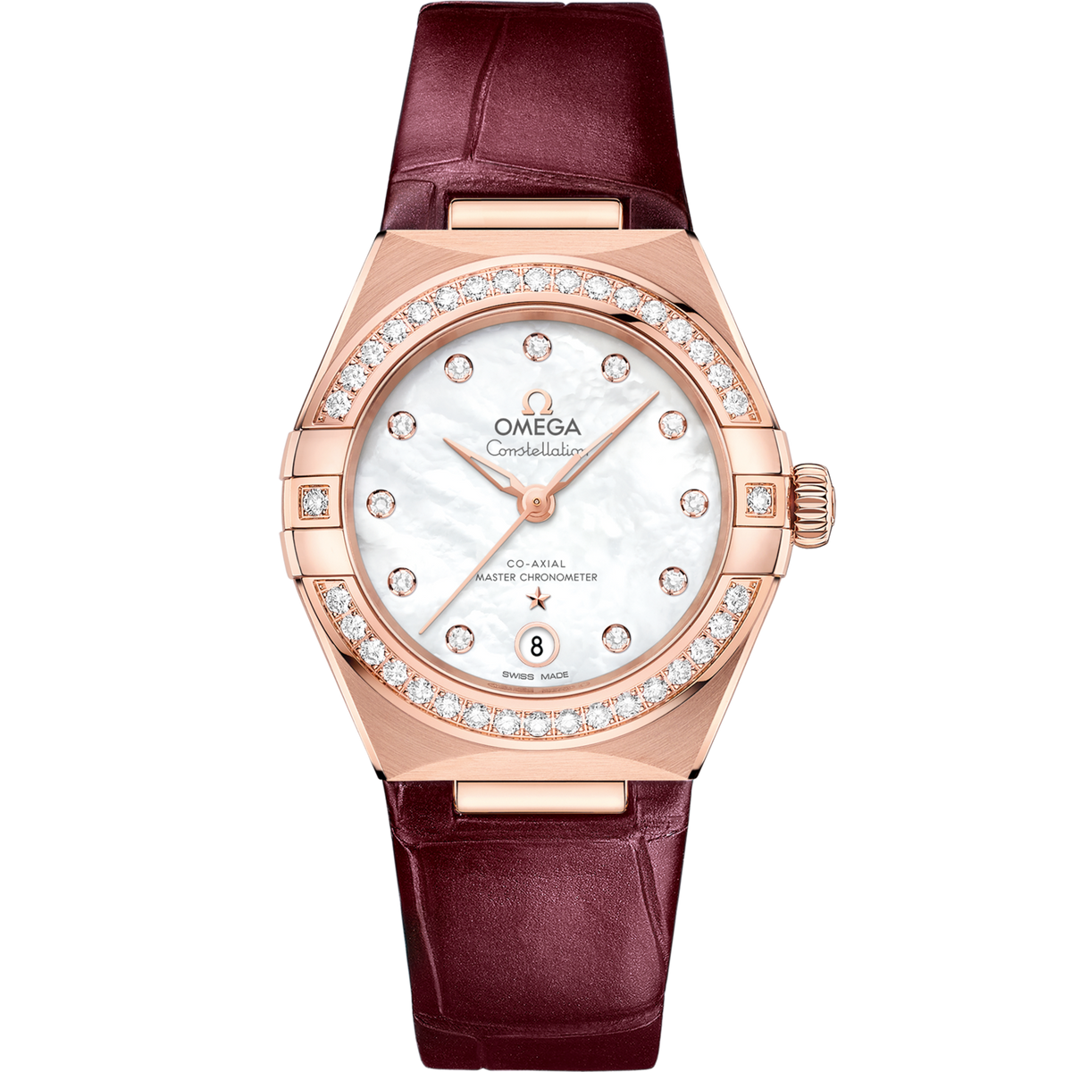 Omega Constellation 29 mm Sedna Gold White Dial Strap 131.58.29.20.55.002