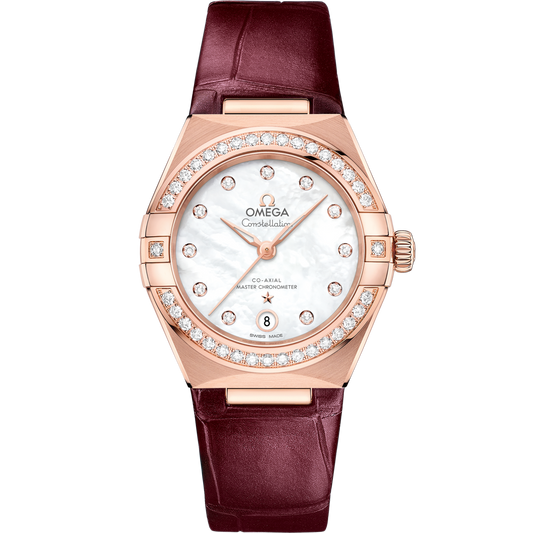 Omega Constellation 29 mm Sedna Gold White Dial Strap 131.58.29.20.55.002