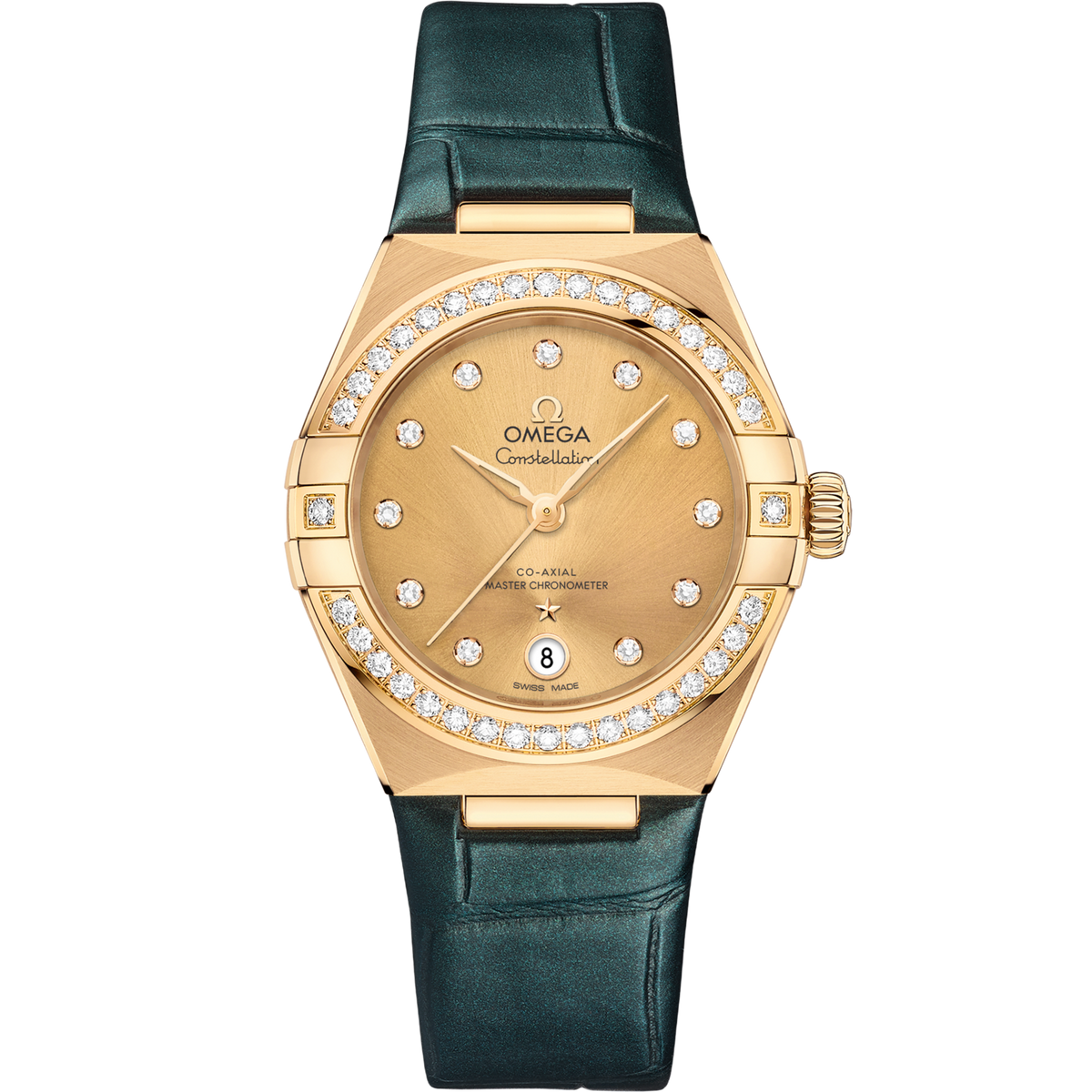 Omega Constellation 29 mm 18k Yellow Gold Yellow Dial Strap 131.58.29.20.58.001