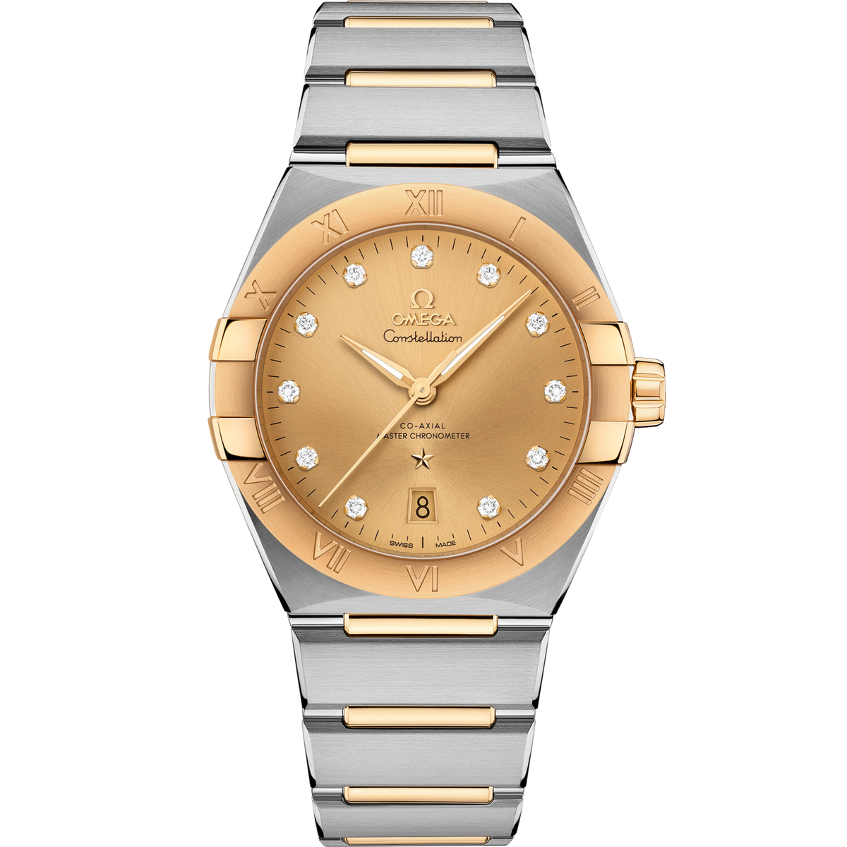 Omega Constellation 39 mm Steel & Yellow Gold Yellow Dial Bracelet 131.20.39.20.58.001