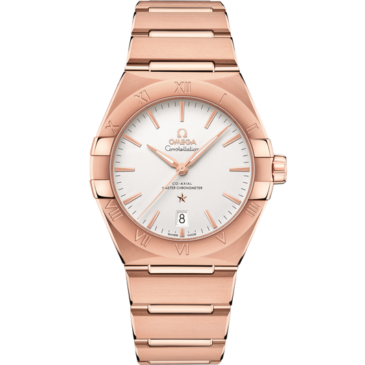 Omega Constellation 39 mm Sedna™ Gold Silver Dial Bracelet 131.50.39.20.02.001