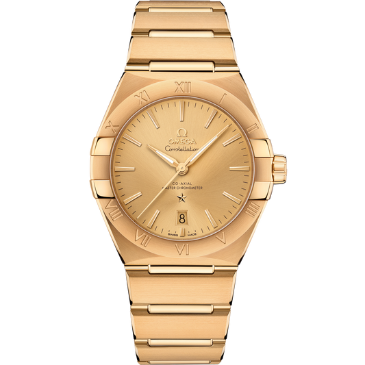 Omega Constellation 39 mm Yellow Gold Yellow Dial Bracelet 131.50.39.20.08.001