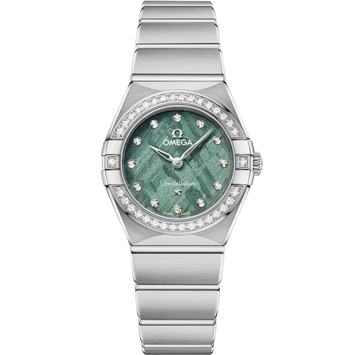 Omega Constellation 25 mm Steel Green Dial Bracelet 131.15.25.60.99.001