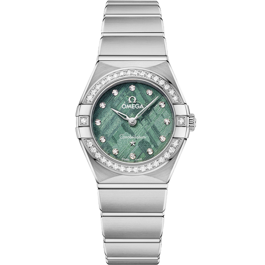 Omega Constellation 25 mm Steel Green Dial Bracelet 131.15.25.60.99.001