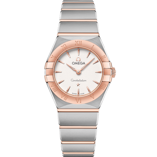 Omega Constellation 25 mm Steel Sedna Gold Silver Dial Bracelet 131.20.25.60.02.001