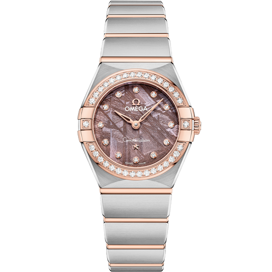Omega Constellation 25 mm Steel Sedna Gold Lilac Dial Bracelet 131.25.25.60.99.001
