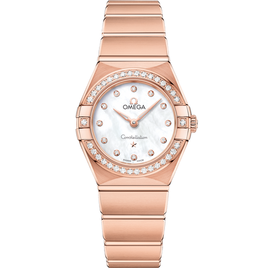 Omega Constellation 25 mm Sedna Gold White Dial Bracelet 131.55.25.60.55.001