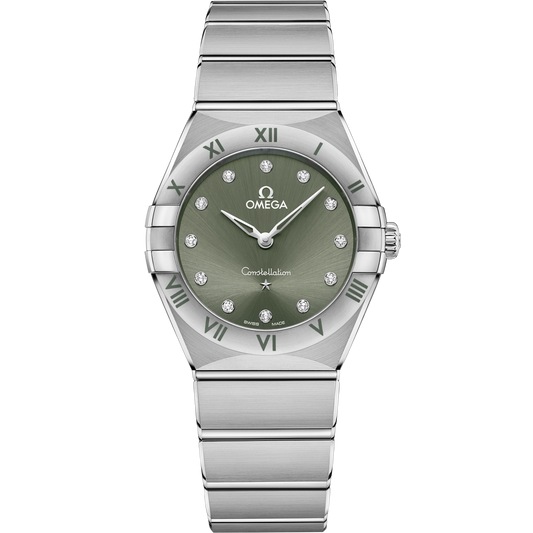Omega Constellation 28 mm Steel Green Dial Bracelet 131.10.28.60.60.001
