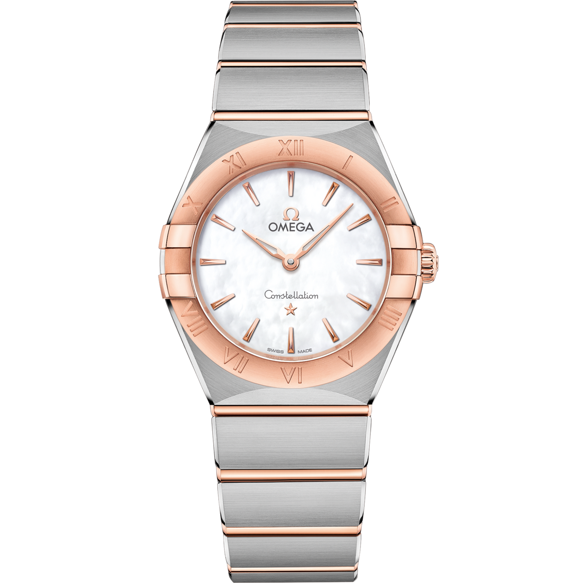 Omega Constellation Steel Rose Gold White Dial Bracelet 131.20.28.60.05.001