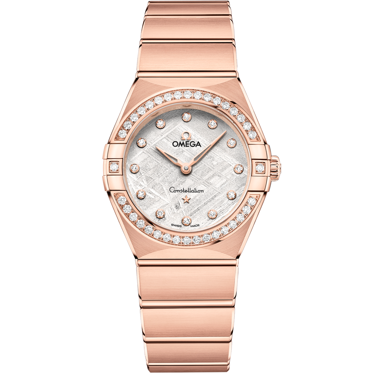 Omega Constellation 28 mm Sedna Gold Grey Dial Bracelet 131.55.28.60.99.005