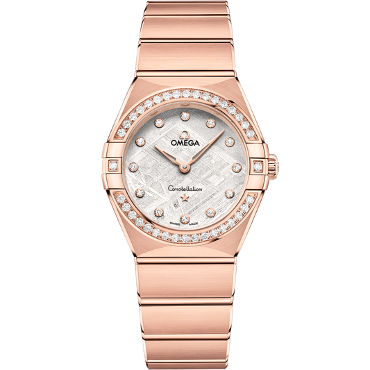 Omega Constellation 28 mm Sedna Gold Grey Dial Bracelet 131.55.28.60.99.005