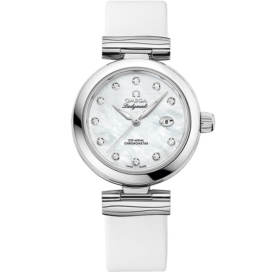 Omega De Ville Ladymatic 34 mm Steel White Dial Strap 425.32.34.20.55.002