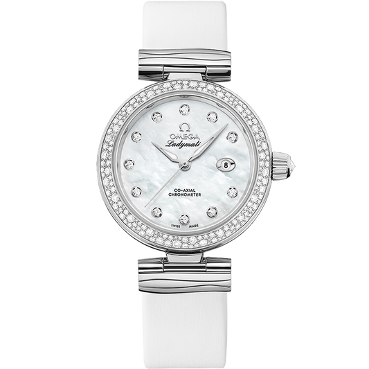 Omega De Ville Ladymatic 34 mm Steel White Dial Strap 425.37.34.20.55.002