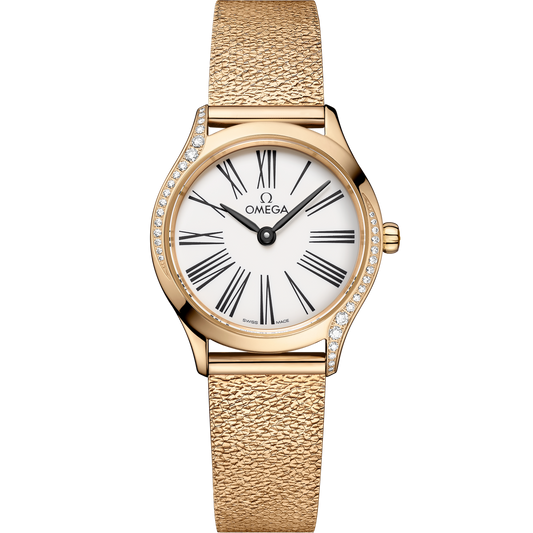 Omega De Ville Mini Trésor 26 mm Rose Gold White Dial Bracelet 428.55.26.60.04.001