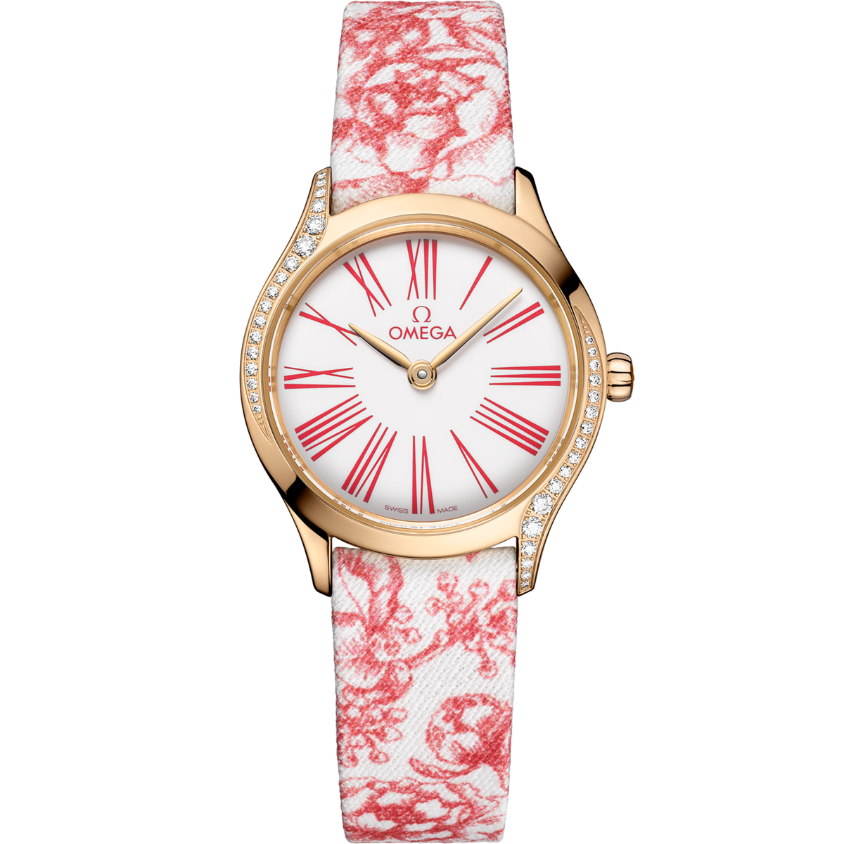 Omega De Ville Mini Trésor 26 mm Rose Gold White Dial Strap 428.57.26.60.04.003