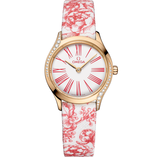 Omega De Ville Mini Trésor 26 mm Rose Gold White Dial Strap 428.57.26.60.04.003
