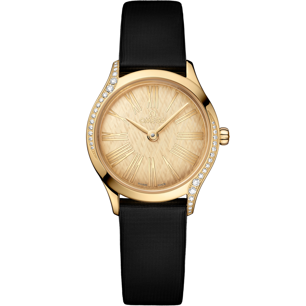 Omega De Ville Mini Trésor 26 mm Rose Gold Yellow Dial Strap 428.57.26.60.99.001