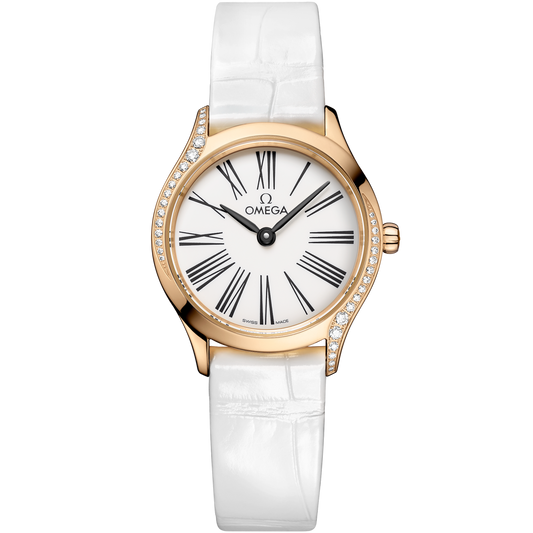 Omega De Ville Mini Trésor 26 mm Rose Gold White Dial Strap 428.58.26.60.04.001