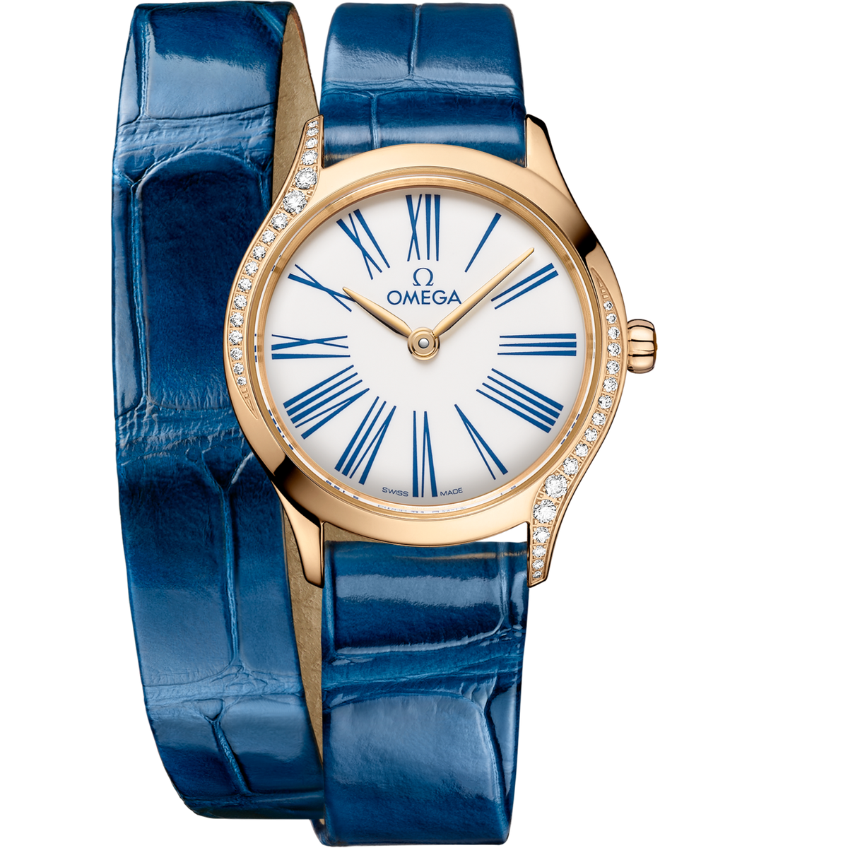 Omega De Ville Mini Trésor 26 mm Rose Gold White Dial Strap 428.58.26.60.04.002