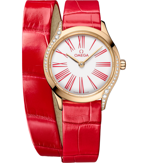 Omega De Ville Mini Trésor 26 mm Rose Gold White Dial Strap 428.58.26.60.04.003