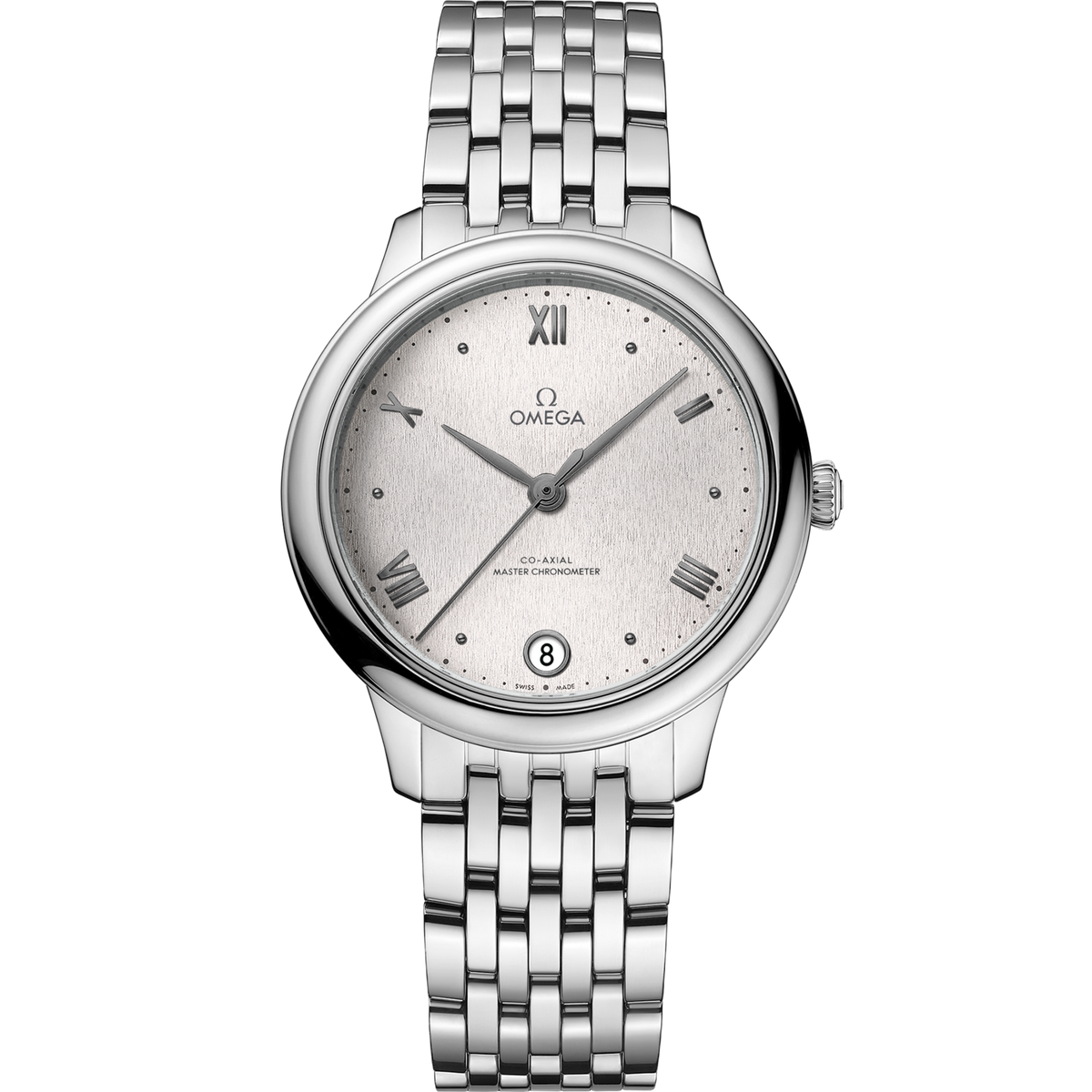 Omega De Ville Prestige 34 mm Steel Silver Dial Bracelet 434.10.34.20.02.001