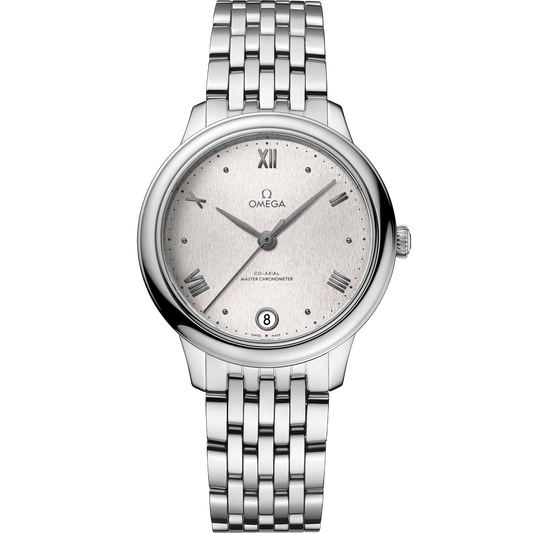 Omega De Ville Prestige 34 mm Steel Silver Dial Bracelet 434.10.34.20.02.001