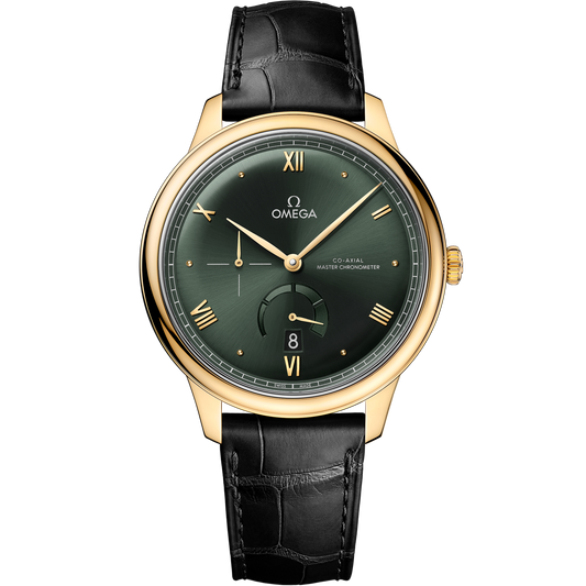Omega De Ville Prestige 41 mm Yellow Gold Green Dial Strap 434.53.41.21.10.001